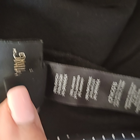 Chicos 0 So Slimming black white polka dot pull on ankle pants sz 4/6 SM WP285 - Picture 6 of 6